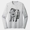 Sublimatable PosiCharge Long Sleeve Electric Heather Tee Thumbnail
