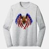 Sublimatable PosiCharge Long Sleeve Electric Heather Tee Thumbnail