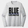 Sublimatable PosiCharge Long Sleeve Electric Heather Tee Thumbnail