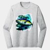 Sublimatable PosiCharge Long Sleeve Electric Heather Tee Thumbnail