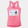 Multi-Color Sublimatable Ladies PosiCharge Electric Heather Racerback Tank Thumbnail