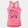 Multi-Color Sublimatable Ladies PosiCharge Electric Heather Racerback Tank Thumbnail